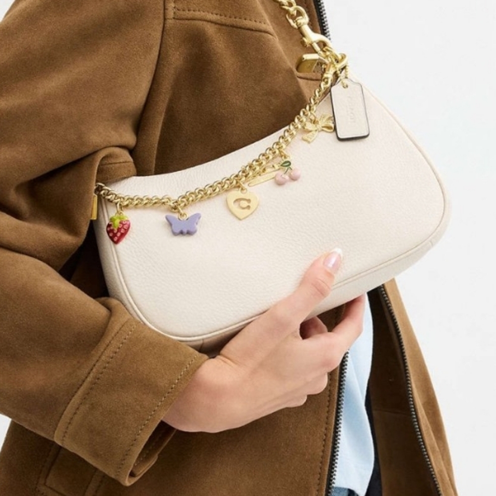 Coach Gold Motif Extension Swagger Chain With Charms